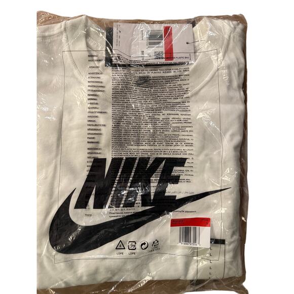 NEW Nike Essential Crop T-Shirt Women’s White Black Size Large BV6175-100 - Picture 6 of 7